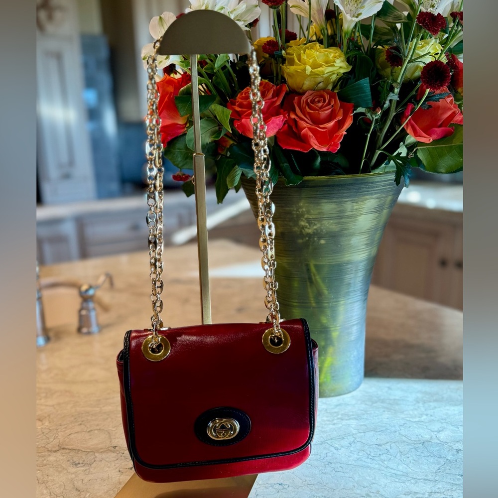 Gucci Red Azalea Marina Mini Bag COA
